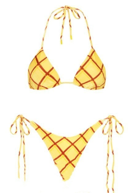 Wholesale Retro Plaid Swimsuit